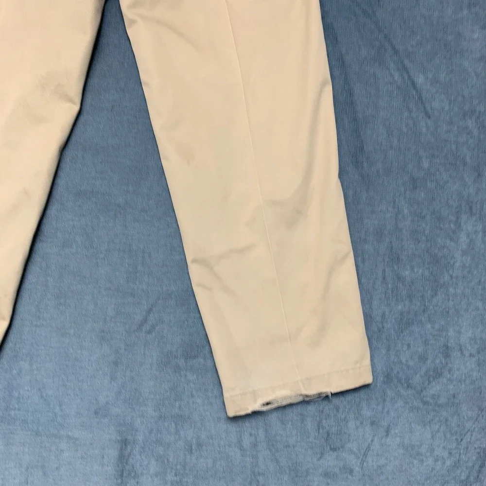 Haggar Chino Pants Mens 34x29 Khaki Relaxed Select No Iron Cotton Straight Leg